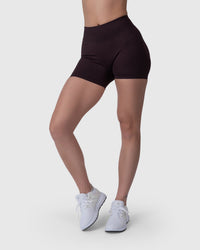 Shop Lily Form Sculpting Shorts, боја мока: обликувачки шорцеви со висок струк – поглед од напред