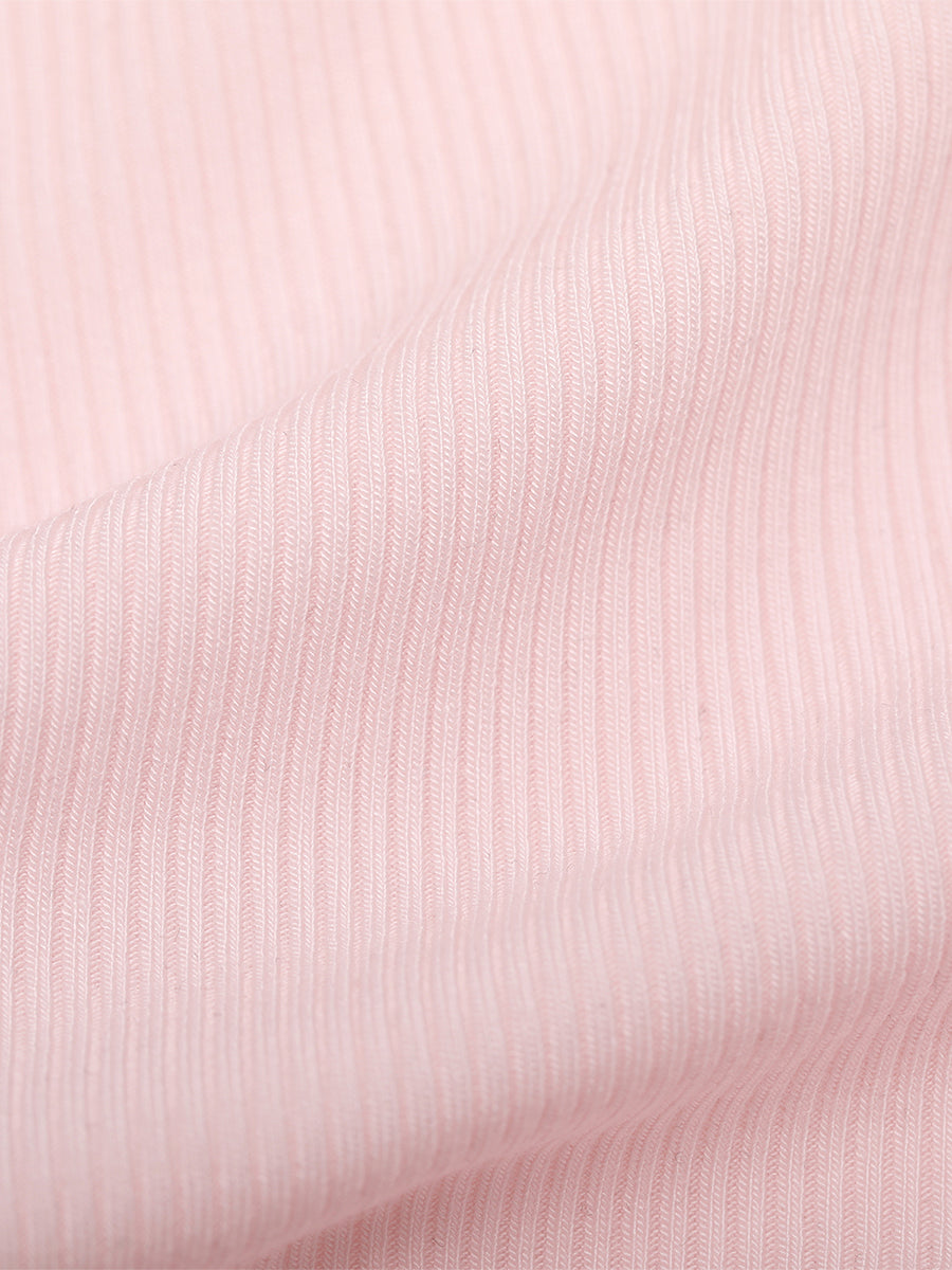 True Comfort Luxe Lounge Top, розова боја – детаљ: ребрестиот материјал