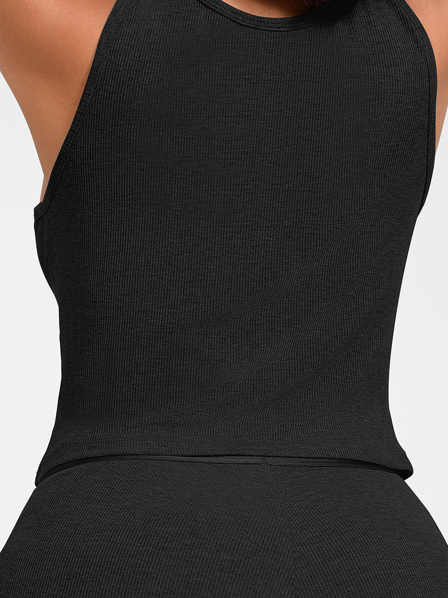True Comfort Luxe Lounge Top, црна боја – поглед од назад