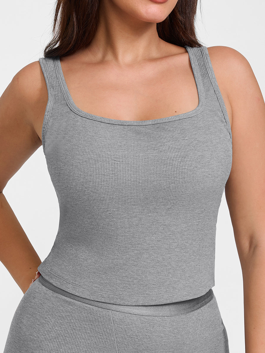 True Comfort Luxe Lounge Top, сива боја – поглед од напред (друг агол)