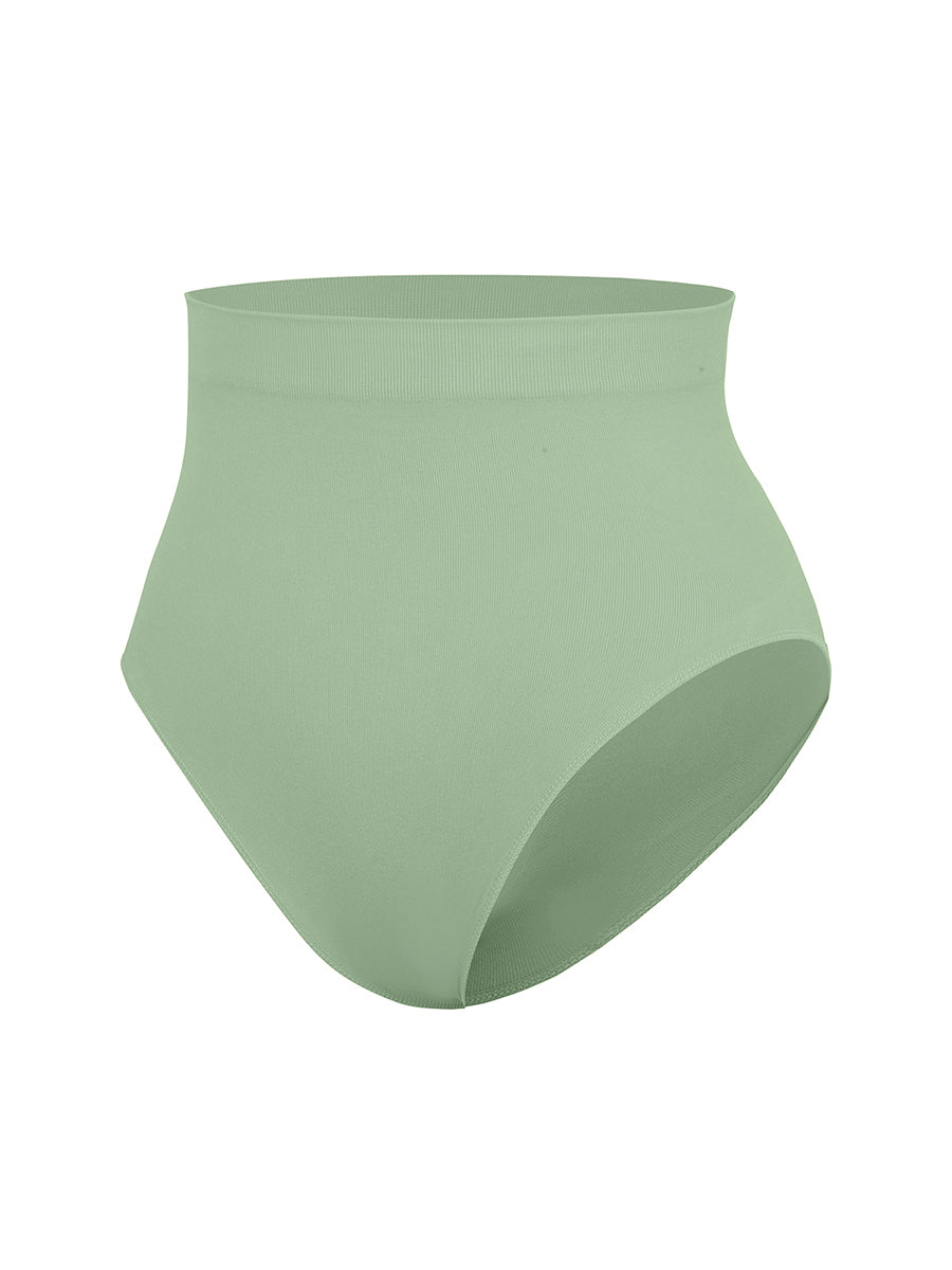 High Waisted Classic Shaping Panties, зелена боја – производот на неутрална позадина (2)